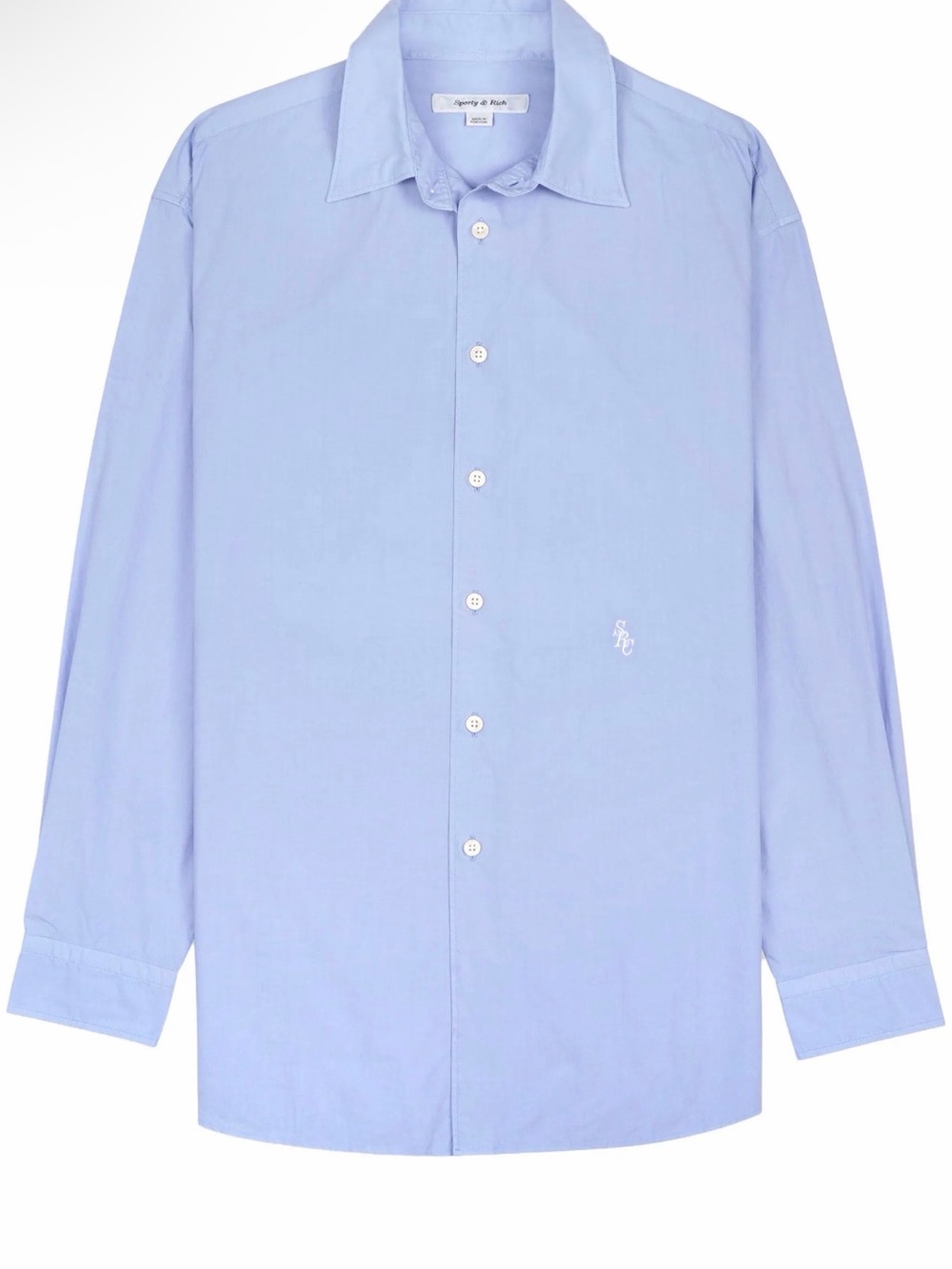 Sporty & Rich Light Blue Classic Button-Down Shirt